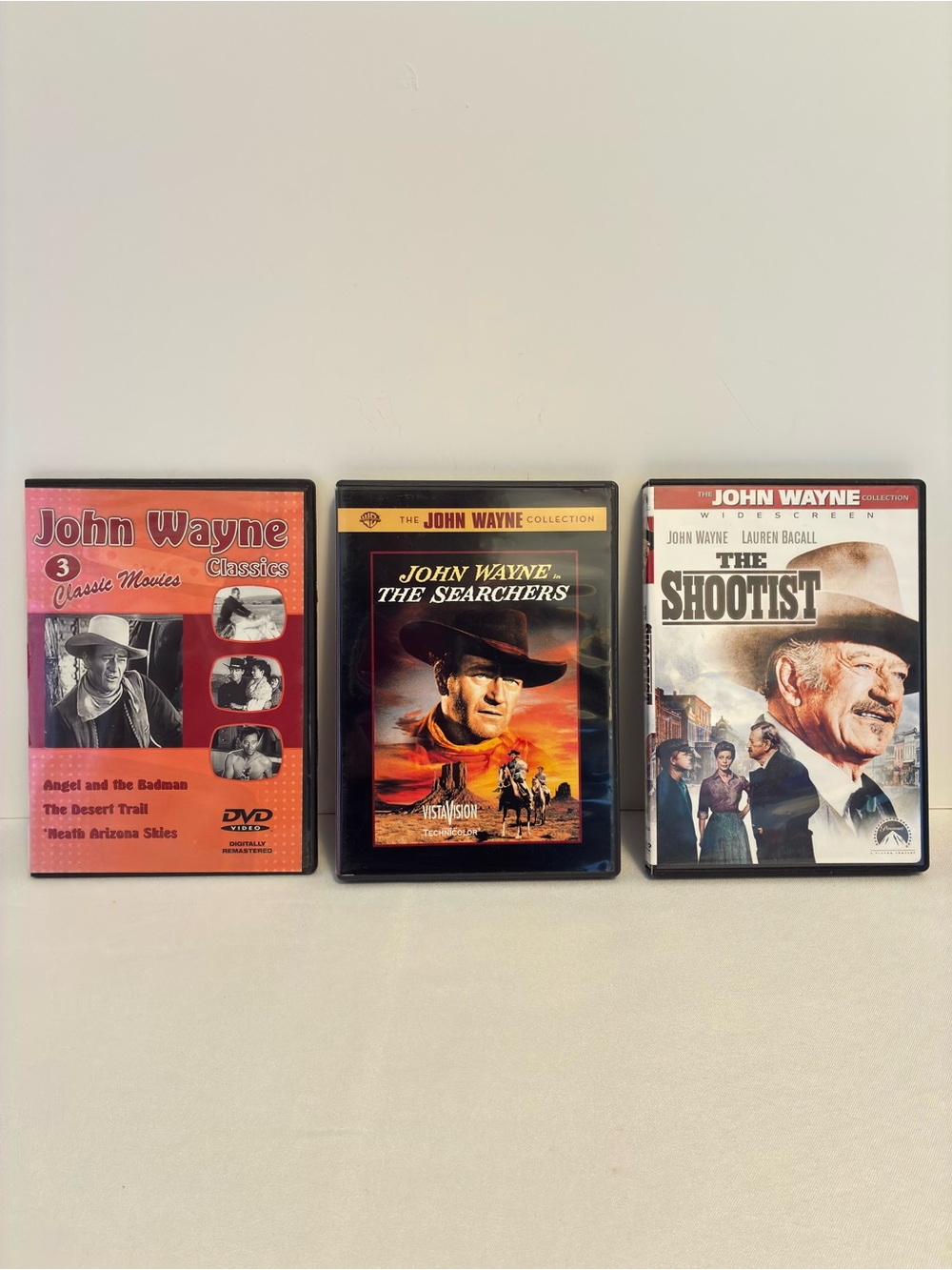 John Wayne 3 Classic Movies/ The Searchers/ The Shootist Bundle of 3 DVDs
